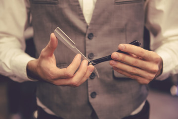 Handsome stylish barber
