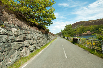 Country roads around the Elan valley in Wales.