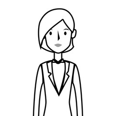 businesswoman character avatar isolated vector illustration design