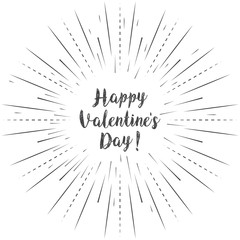 Obraz premium Happy Valentine's Day calligraphy on a white background. Vector illustration