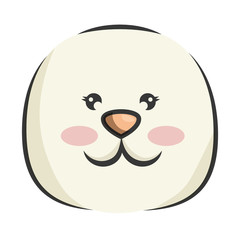 cute little rabbit animal character vector illustration design