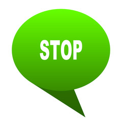 stop green bubble icon