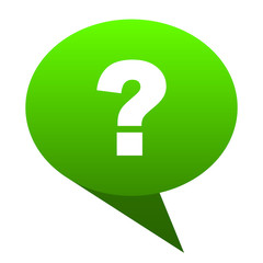 question mark green bubble icon