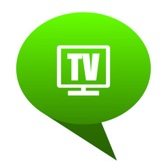 Tv green bubble icon