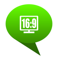 16 9 display green bubble icon