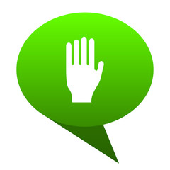 stop green bubble icon