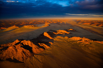 Aerial shot of Namib desert - Sossusvlei - Namibia