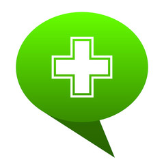 Obraz premium pharmacy green bubble icon