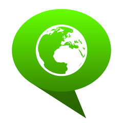 earth green bubble icon