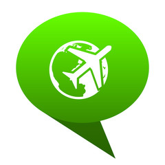 travel green bubble icon