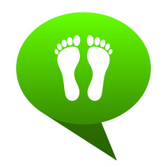 foot green bubble icon