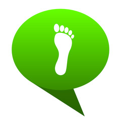 foot green bubble icon