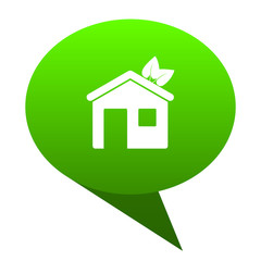 eco home green bubble icon