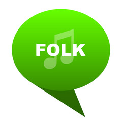 folk music green bubble icon