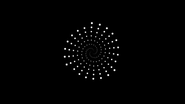 Expanding Rotating  Dotted Spiral  -   Abstract   Animation