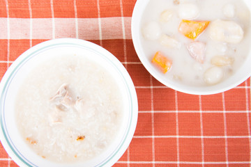 ginataan and goto favorite snacks of Filipinos