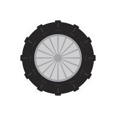 Wheel for transport on a white background. Flat vector illustration EPS 10