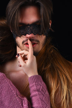 Bearded Man In Lace Bandage