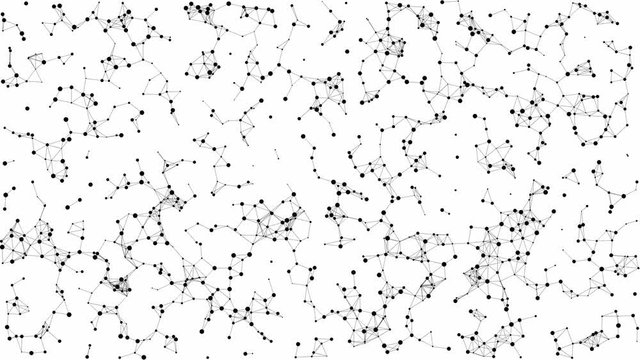 Interaction of molecules on white background -  Abstract  Animation