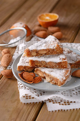 Panforte of Siena - traditional Italian Christmas cake with almo
