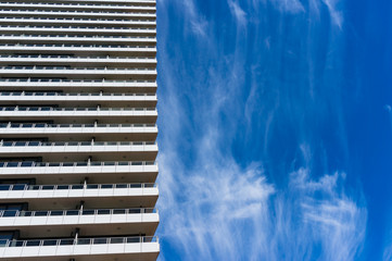 Architecture with blue sky on the background