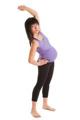 pregnant woman doing exercises