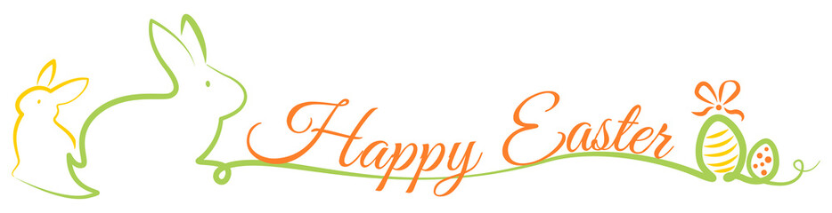 Fototapeta premium happy easter bunny with easter eggs vector decoration isolated