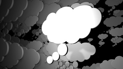 concept of imagination, cloud symbols