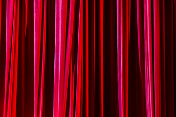 Red curtain in the theatre.