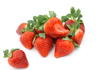 Group of fresh Strawberry on white background