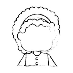 cartoon girl icon over white background. vector illustration