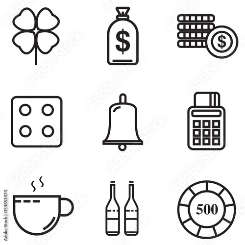 Casino icon set