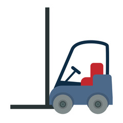 forklift truck vehicle icon over white background. colorful design. vector illustration