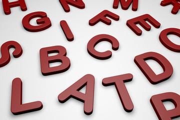 Letters isolated on white, 3d illustration