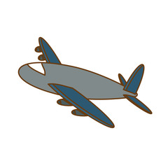 single airplane icon image vector illustration design