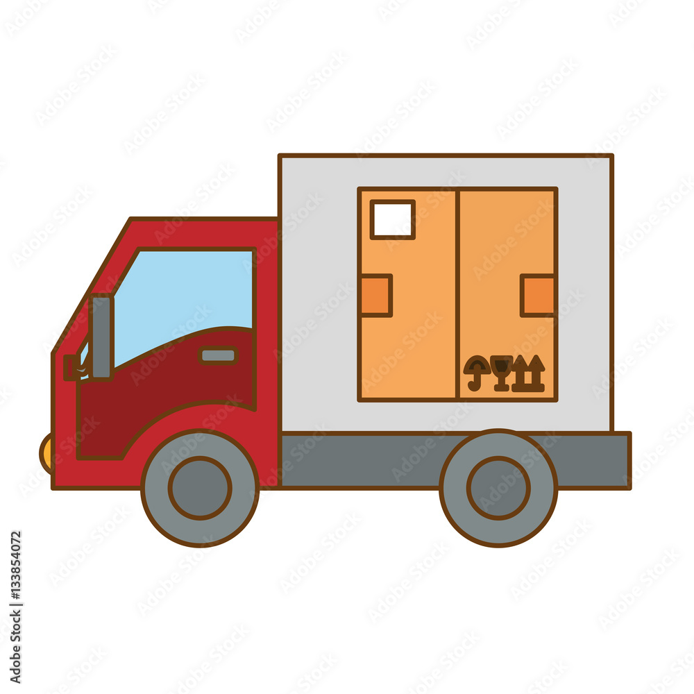 Canvas Prints cargo or delivery truck icon image vector illustration design