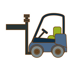 forklift cargo icon image vector illustration design 