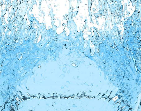 drink water splash 3D illustration liquid on white background