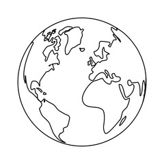 planet earth icon image vector illustration design 