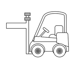 forklift cargo icon image vector illustration design 