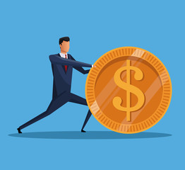 man business money financial economy vector illustration eps 10