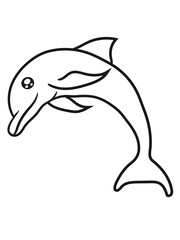 Jump little delfin cute cute naughty comic cartoon grin smile funny © Style-o-Mat-Design