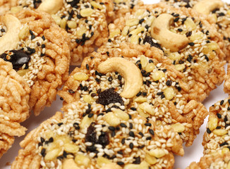 Oatmeal Thai cookies and cereal cashew nut.