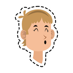 happy man cartoon icon ovver white background. colorful design. vector illustration