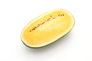 fresh yellow watermelon on white