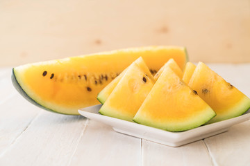 fresh yellow watermelon