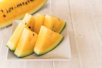 fresh yellow watermelon