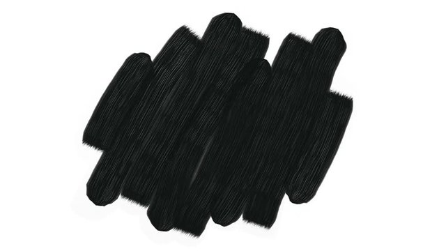  Oil Pinted Black Background - Child's Drawing -   Flat Video Footage 