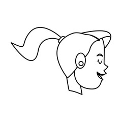 woman cartoon icon over white background. vector illustration