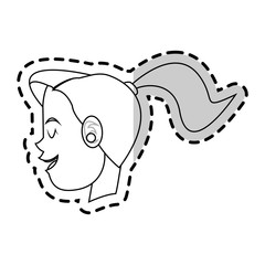 woman cartoon icon over white background. vector illustration